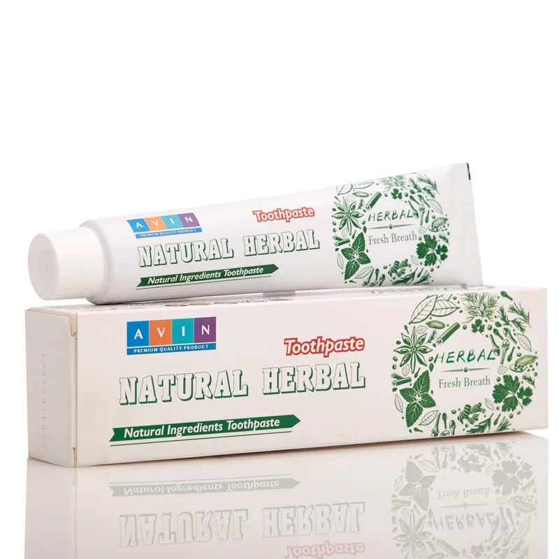 Wholesale OEM Private Label High Quality Fresh Breath Natural Herbal Toothpaste Manufacturer Without Fluoride