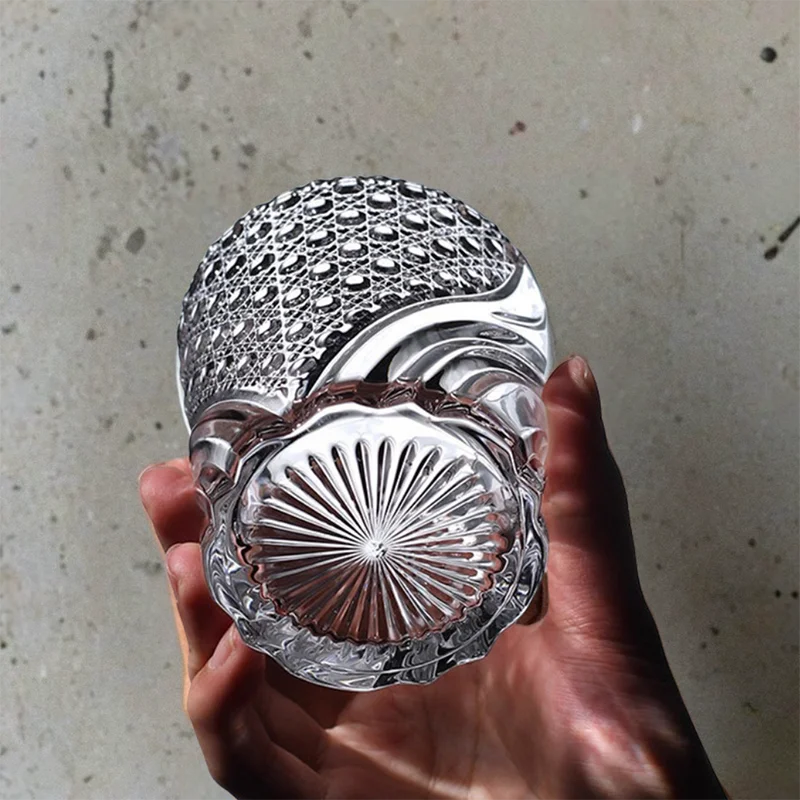 Wholesale Modern Cups Whisky Glass Creative Funky Drinking Business Gift Set Whiskey Glass Wine Cup Clear Crystal Whiskey Glass