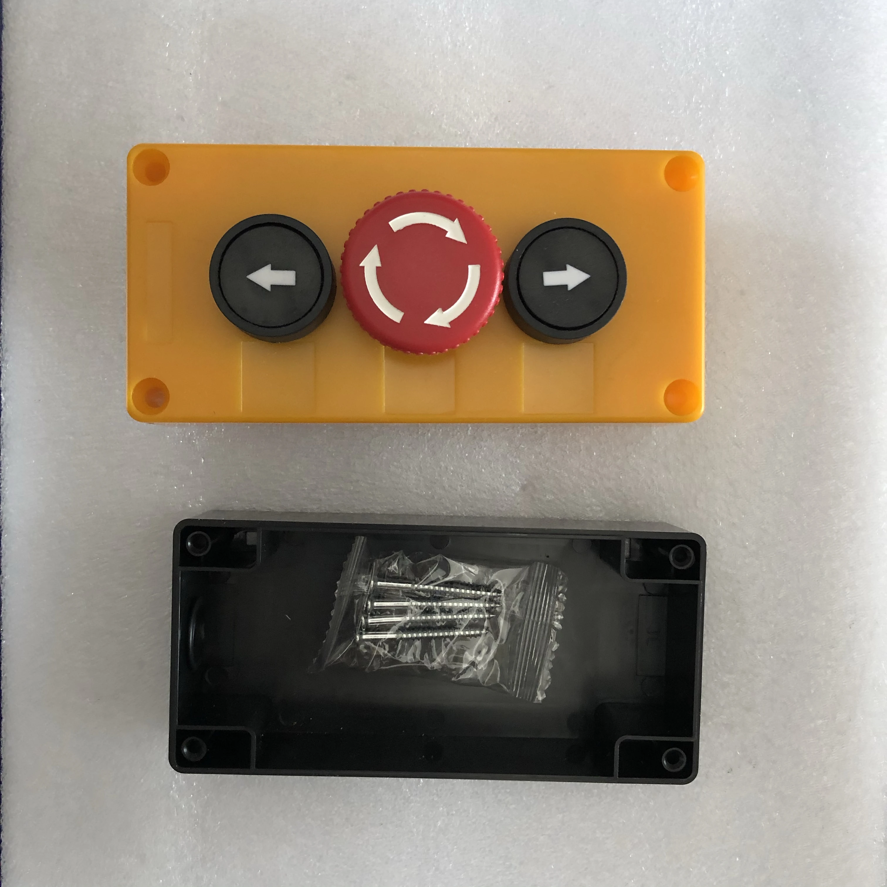 emergency stop roller shutter door lift control box three holes button switch box for high speed door