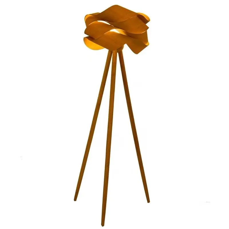 New design Indoor Floor wood Lamp Handmade Light Living Room Bedroom Nordic luxury Hot Selling Standing Lamp