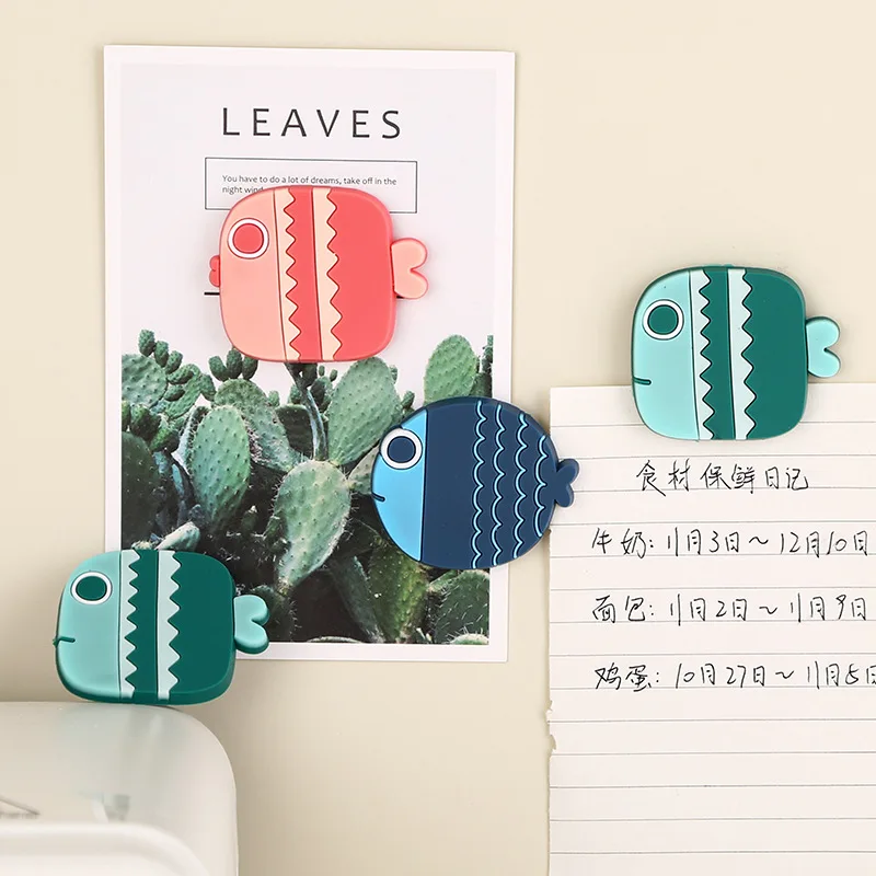 Cute little fish refrigerator sticker creative PVC soft glue magnetic stickers magnet message stickers wholesale