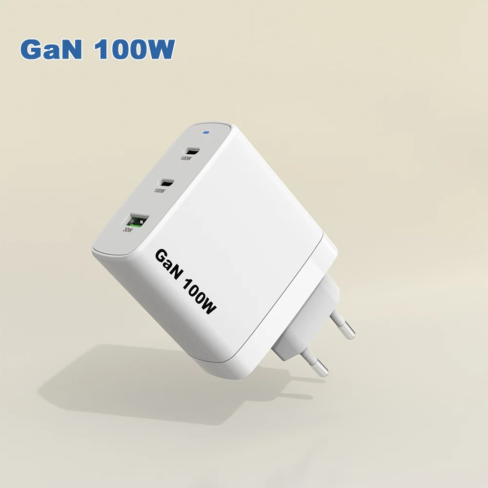 3 Ports GaN USB C Charger PD USB Type C Quick Charge Fast 100W Charger for MacBook Pro/Air Laptops iPad iPhone