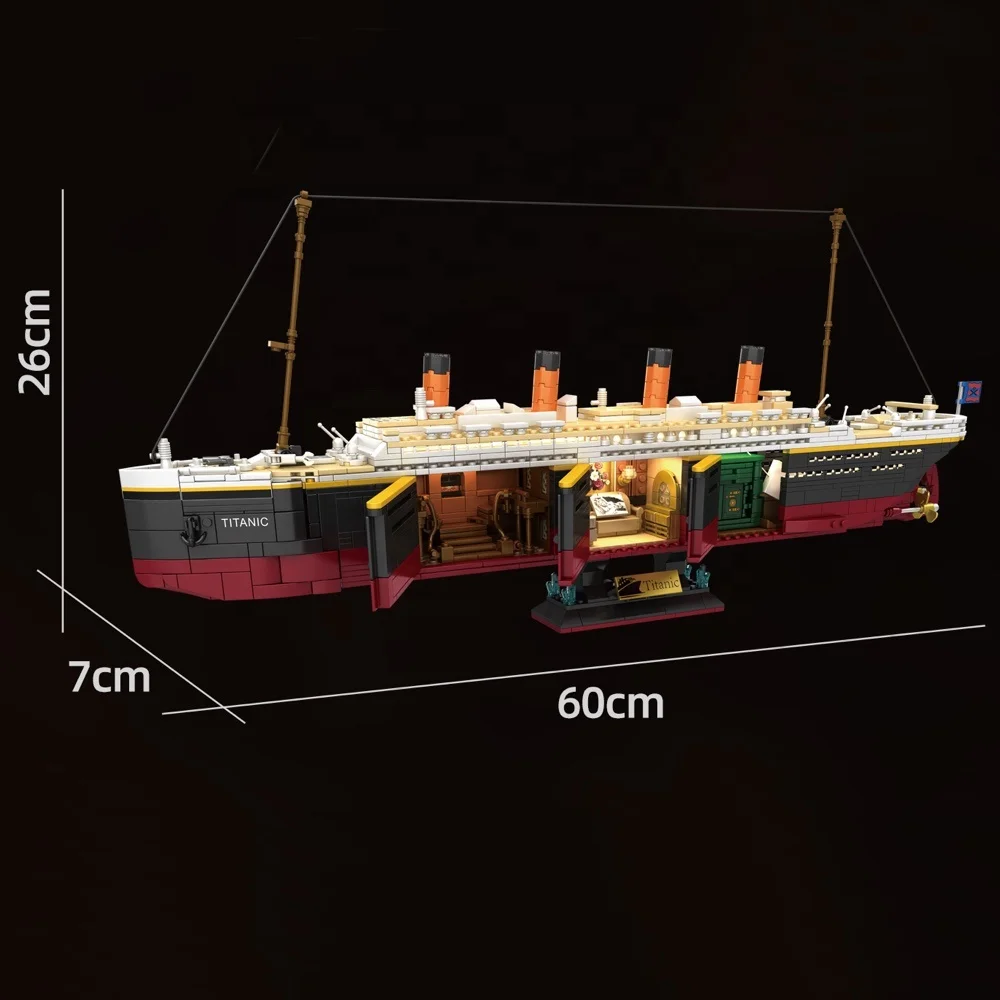 Titanic Building Block Sets 2288 PCS Large Ship Model Construction Creative MOC Bricks Home Decoration Educational Toys