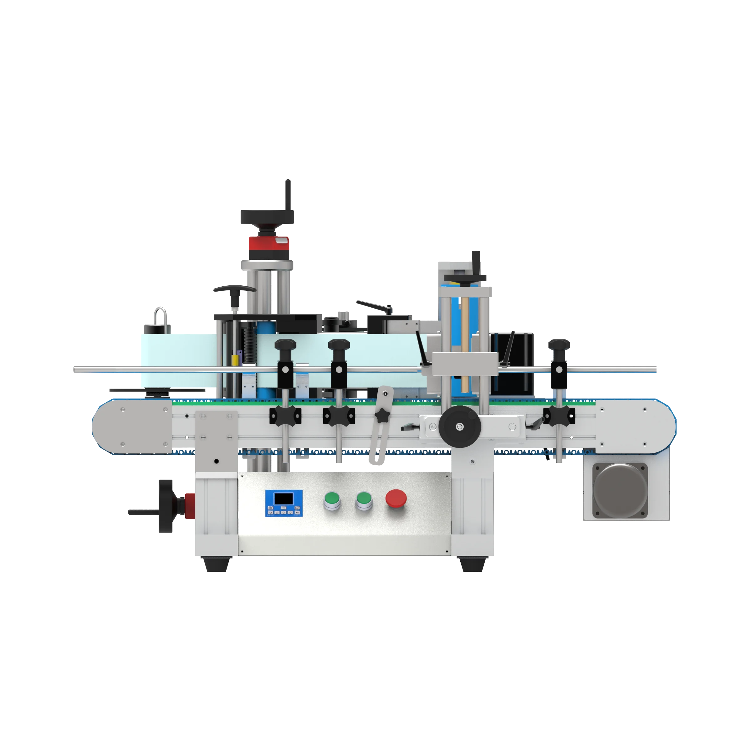 GOSUNM Easy operate 2022 Full Automatic Desktop Metal Round Bottle Labeling Machine to Apply label on Metal Round Bottle