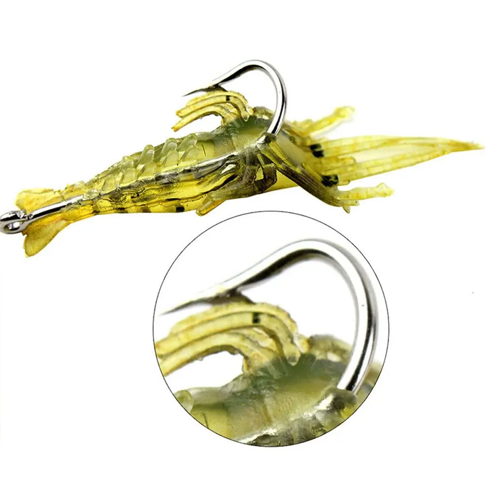 TOPIND Fishing Tackle Soft Shrimp Lure Fishing Lures for Freshwater Saltwater