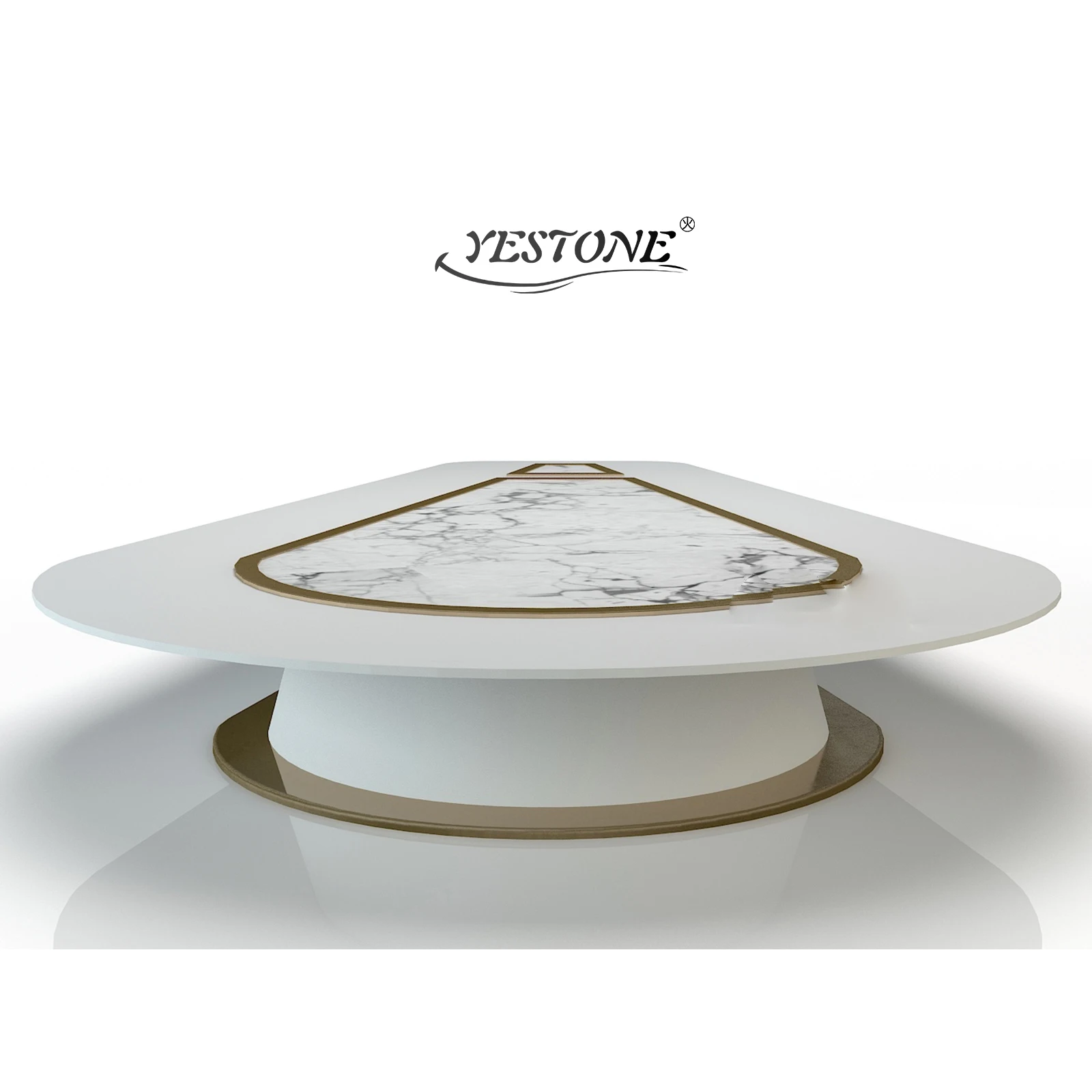 YESTONE motorized lcd monitor pop up for conference table O shape 20 set stone conference table meeting table