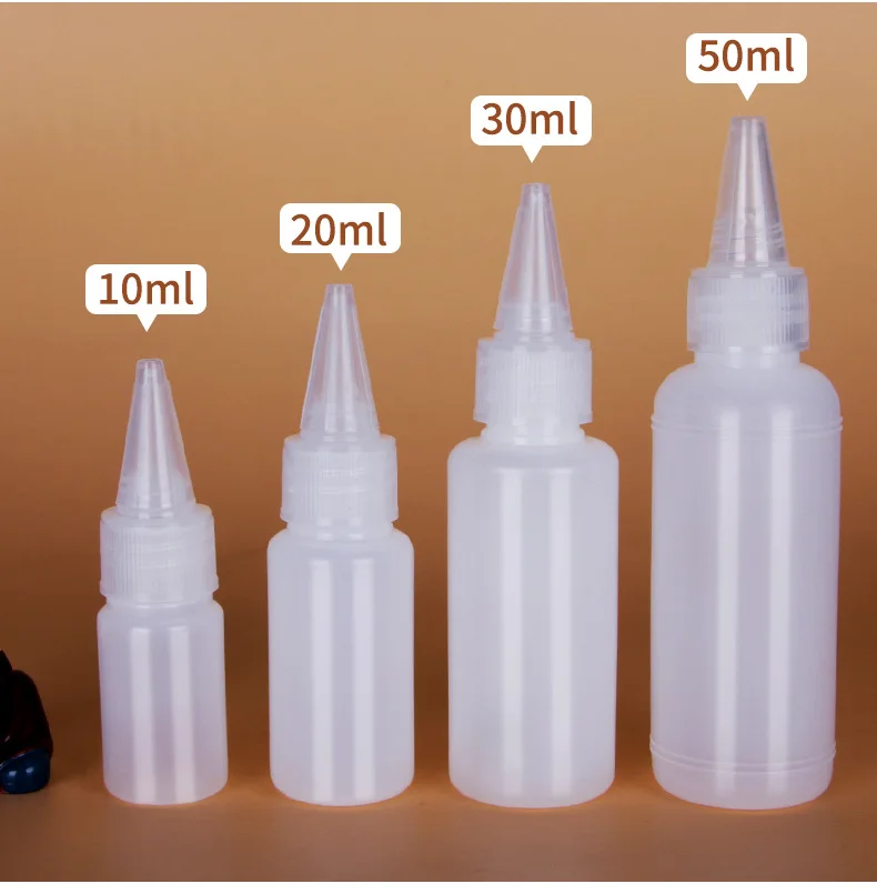 PE Glue Plastic Bottle With Yorker Dispensing Dropper Cap