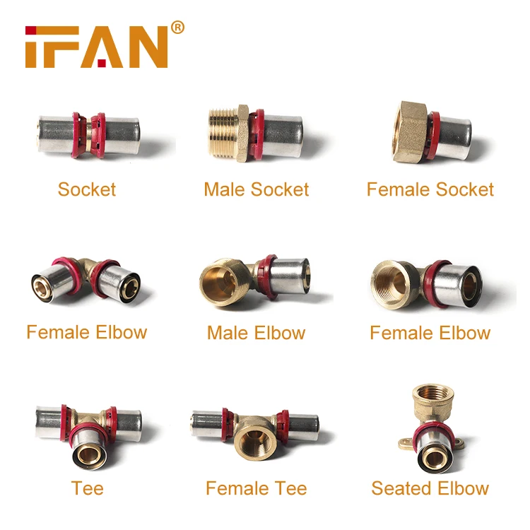 IFAN ISO15875 Commercial Price 1Inch Fitting Brass Press Fitting For Water Pipe