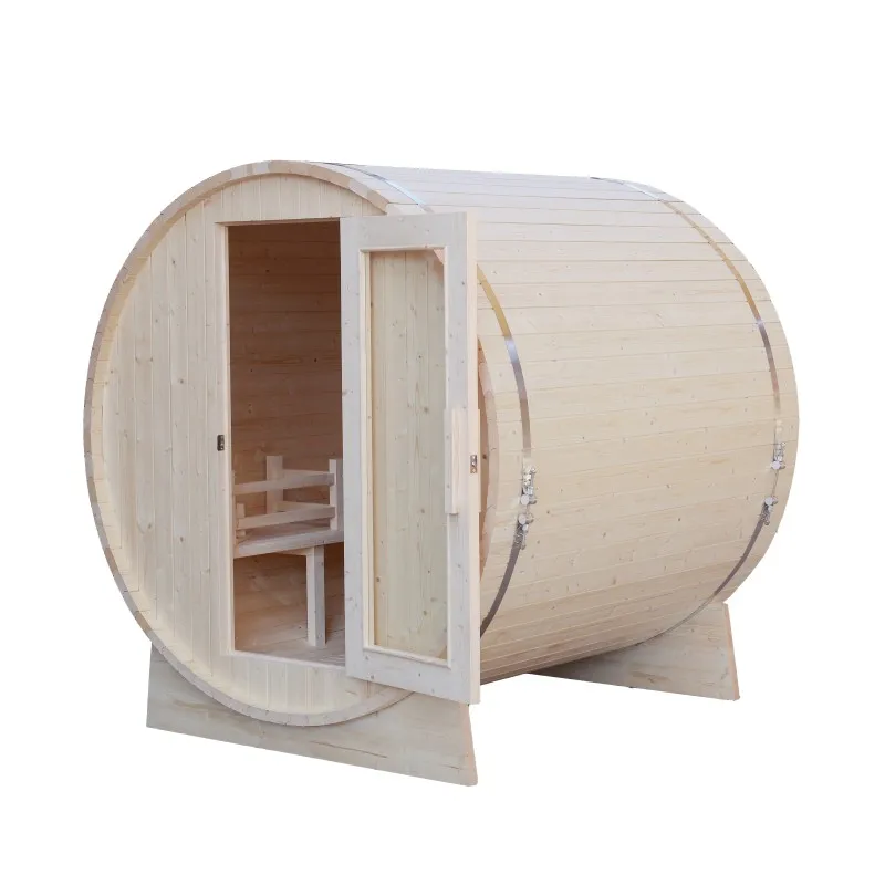4-6persons Finnish spruce wood/pine/hemlock/red cedar outdoor traditional barrel sauna