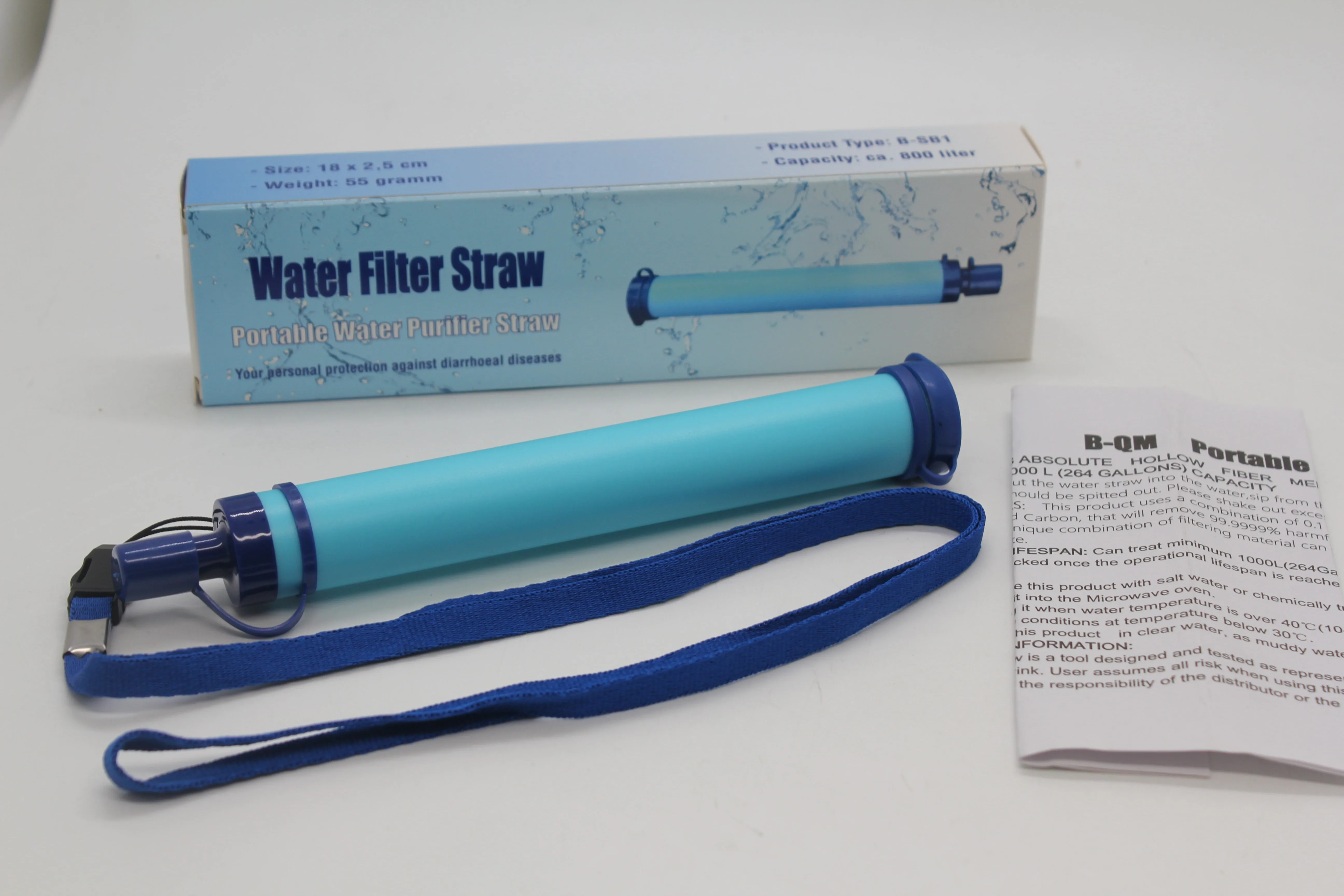 Portable Camo Water Filter Straw Kit Outdoor Survival Clean Sip Reusable Reverse Osmosis Membrane Bulk Camping Solution