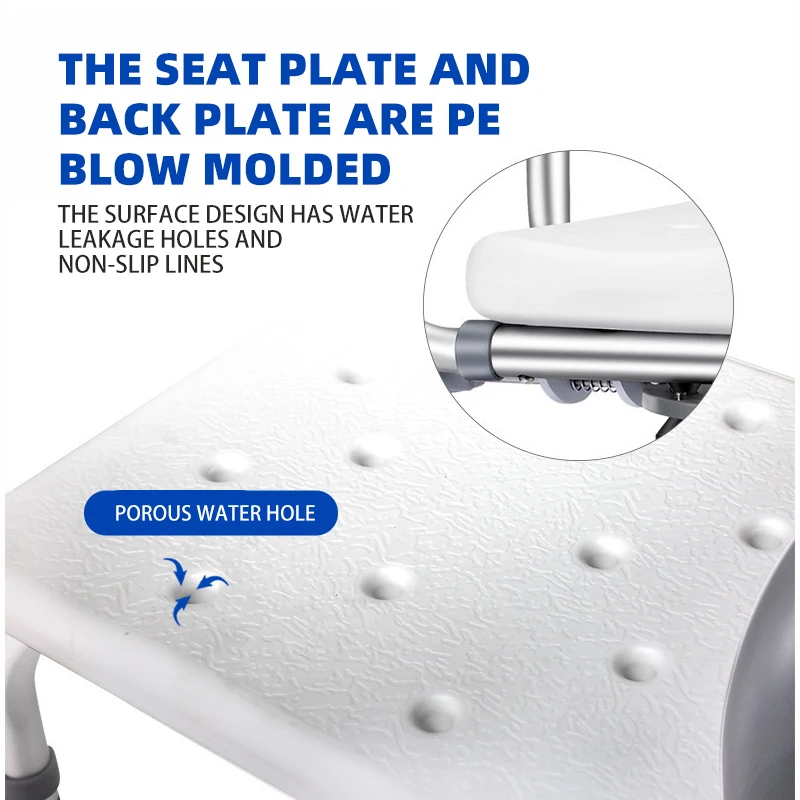 360 Degree Rotatable Foldable Shower Seat inside Folding Shower Chair for Enhanced Bathroom Safety Equipment