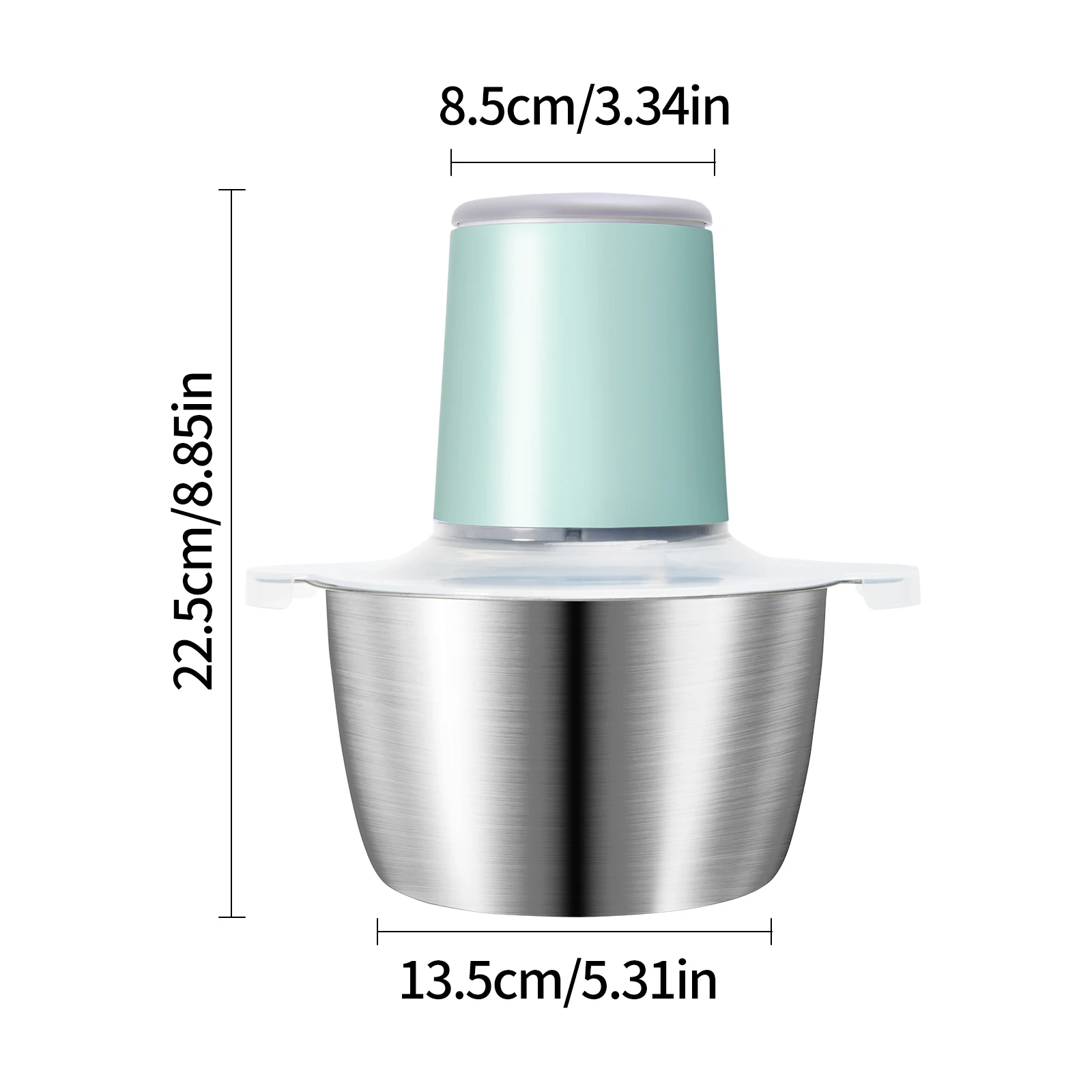 USB Electric meat grinders  Food Chopper Stainless Steel 2L Food Processors Meat Blender for Meat, Vegetables, Fruits and Nuts