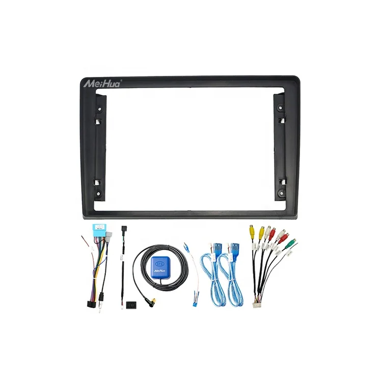 Meihua Car Radio Trim for Suzuki Grand Vitara 2005 Plastic Fascia Car DVD Bezel Frames Cable Harness