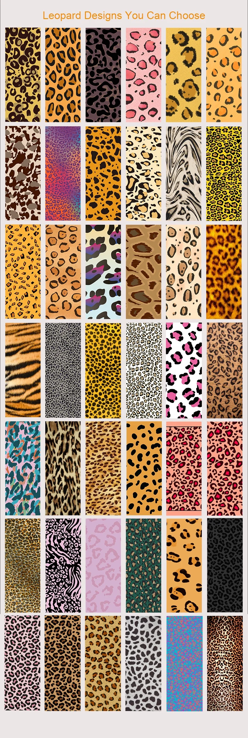  Leopard Print Rubber 3mm Natural Yoga Matt with Carry