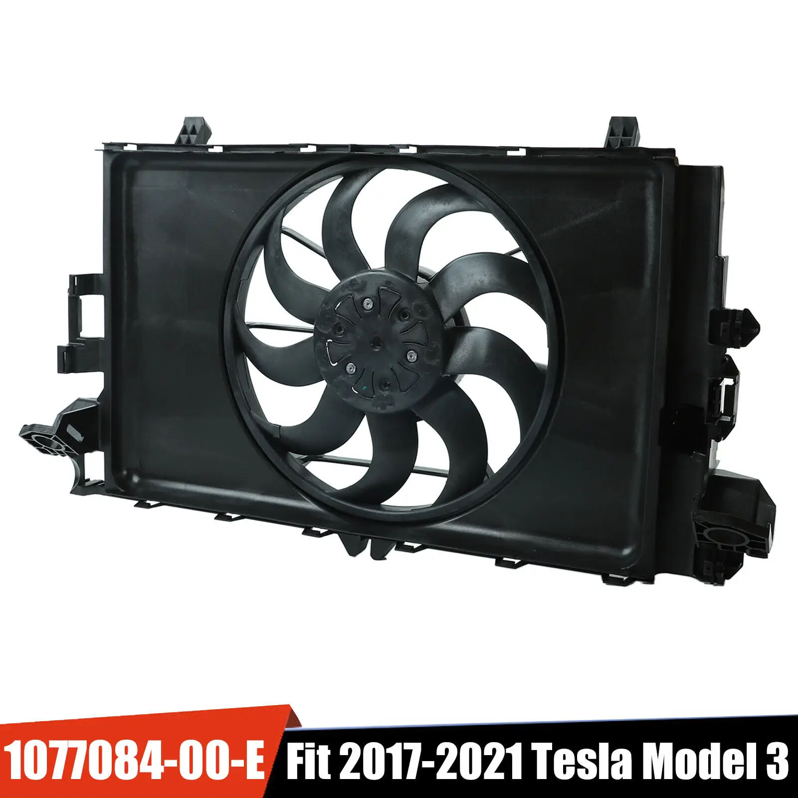 LOW MOQ A/C Condenser Fan and Car Cooling Fan Assembly For 2017-2021 Tesla Model 3 Engine Condenser AC Radiator Cooling Fan