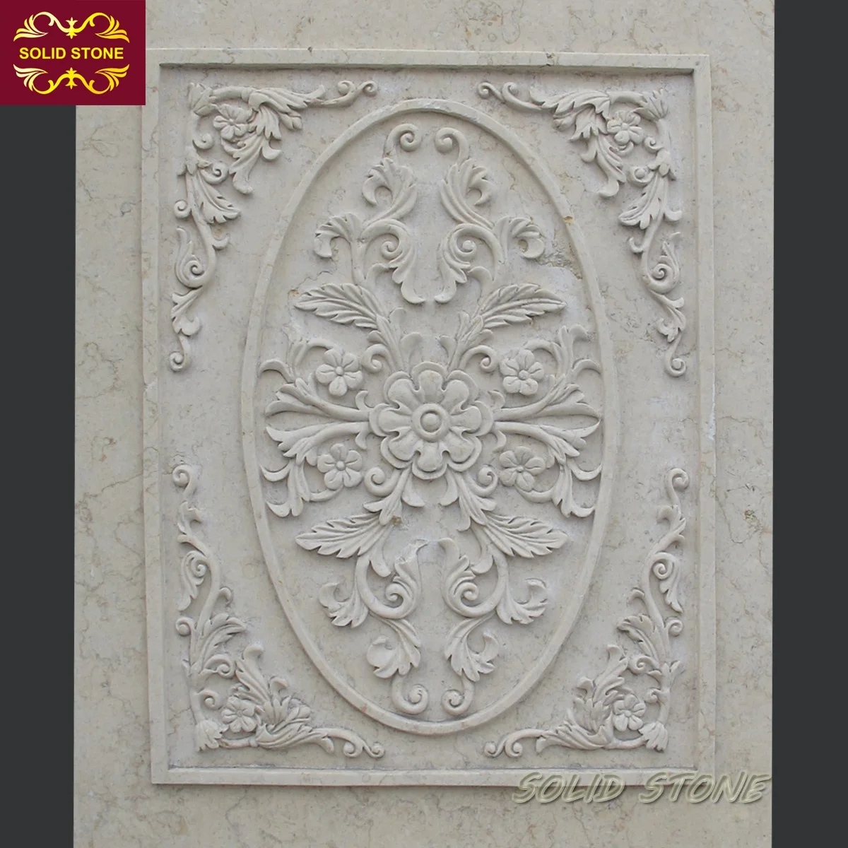 Глазное украшение для фасада рельефная резьба из натурального белого мрамора