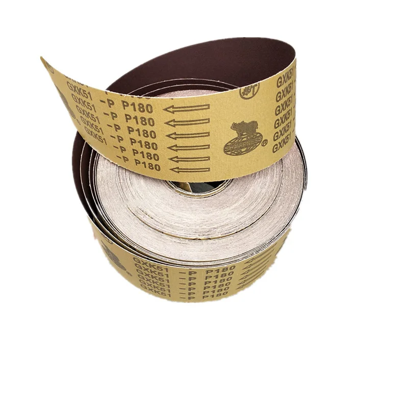 Hot sale  100mm*50M Cheap aluminum oxide abrasive cloth roll