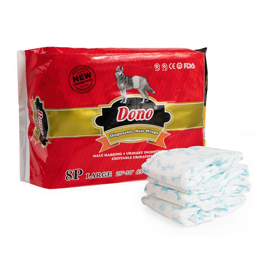 DONO Breathable Disposable Male Pet Puppy Dog Diapers for Dog