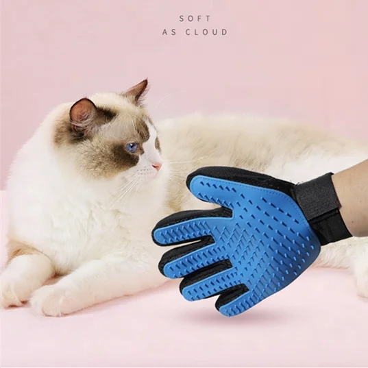  Custom Silicone Pet Hair Remover Brush Glove Deshedding Groom for Dog Animals