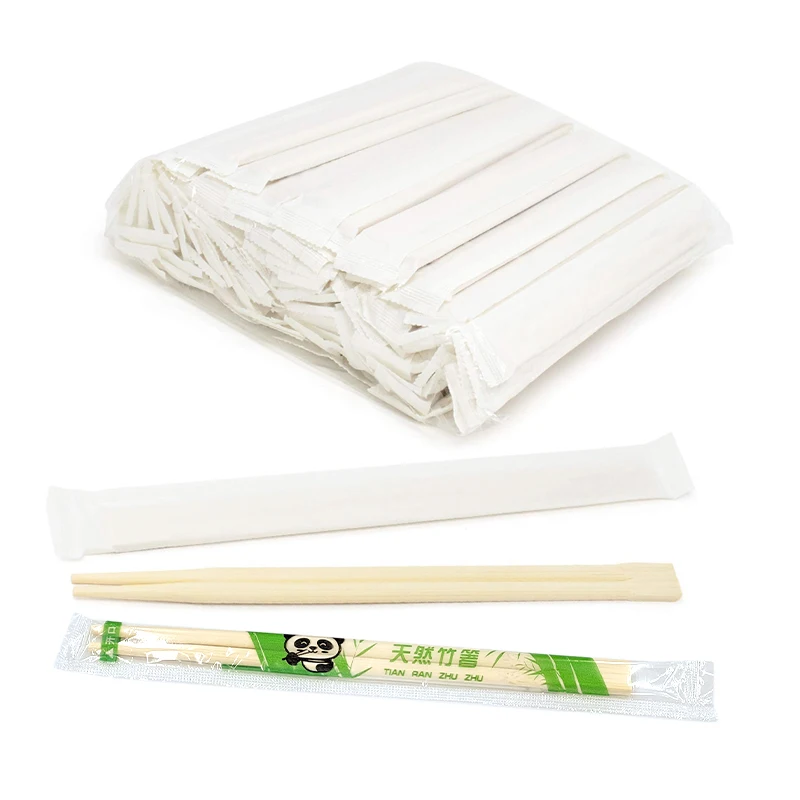 Disposable Round bamboo chopstick 33cm 21cm 24cm custom opp wrapped bamboo chopsticks