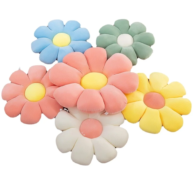 Wholesale Sun Flowers Plush Pillow Stuffed Plush Toy Flower cushion 3D Daisy Sunflower Throw Pillow