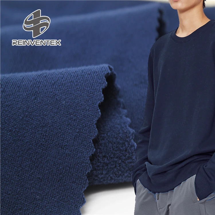 7440 Hoodie warming knitting sweater fleece french terry 100 polyester light weight  brushed fabric for garment