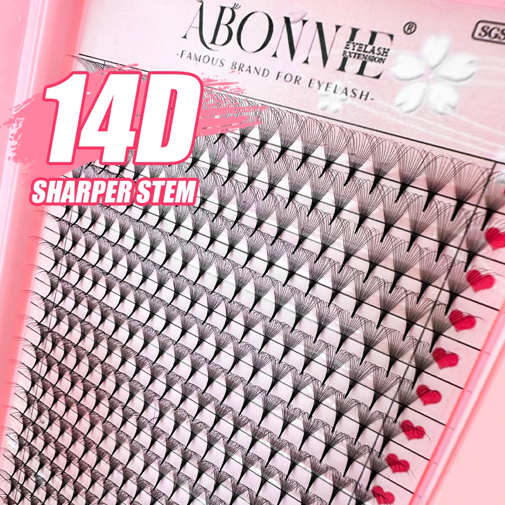 Abonnie Pre Made Lash Fans Eyelash Extension Premade Volume Long Stem Pointy Base Premade Fans Premade Volume Fans