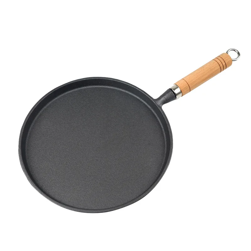 Bright Houseware Iron Cast Frying Pan Pre-Seasoned Non Stick Cast Iron Skillet Cast Iron Shallow Non-Stick Steak Fry Pan