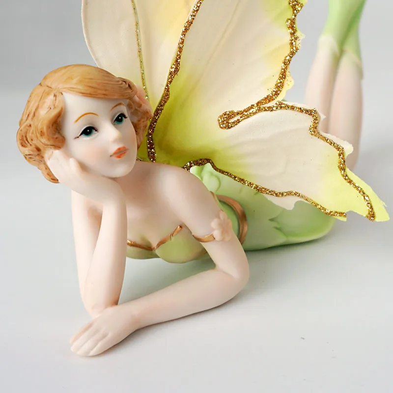 Custom factory Fairy Garden Supplies Polyresin Fairies Figurines Resin Fairy Sculpture For Birthday Gift