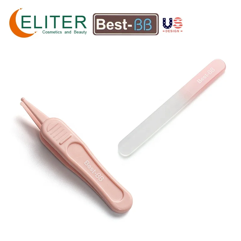 Eliter Hot Sell In Stock 4 In 1 Pink Blue With Plastic Tube Baby Manicure Kit Baby Nail Manicure Baby Manicure Safety Set
