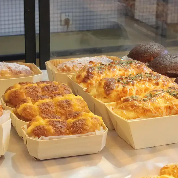 High Quality Customized Biodegradable Wooden Pastry Sushi Dessert Cake Biscuit Candy Packaging Box