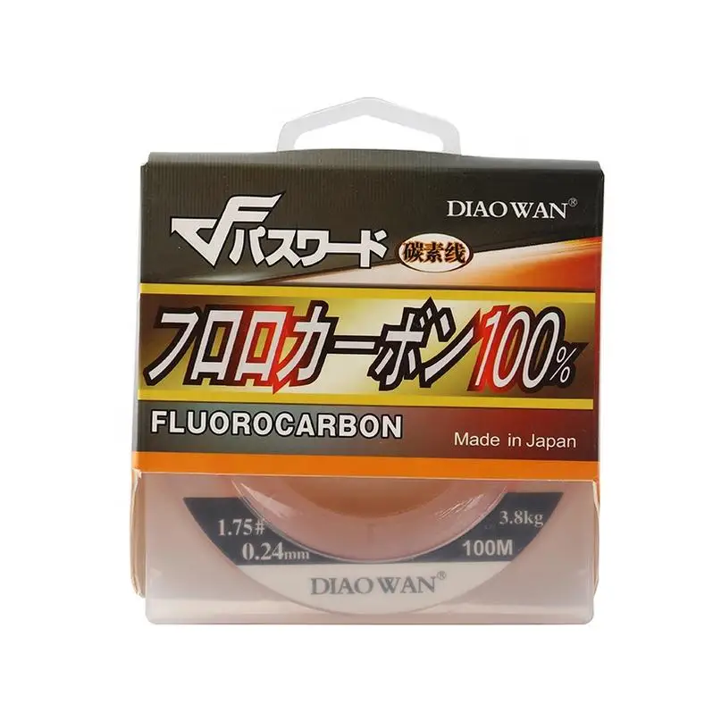 Fluorocarbon Line New Fashion 5LB-75LB High Quality Silky Material 100m or Custom Lake Anti Faded Fishing