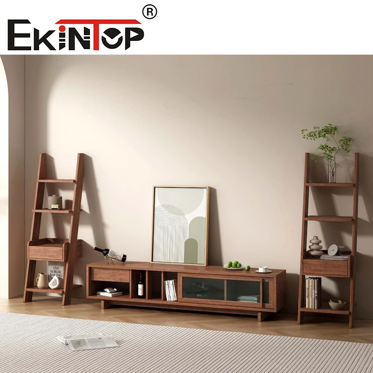 Ekintop Wooden Adjustable Modern Movable Tv Stand Furniture For Living Room Meuble Tv Units Cabinet Coffee table