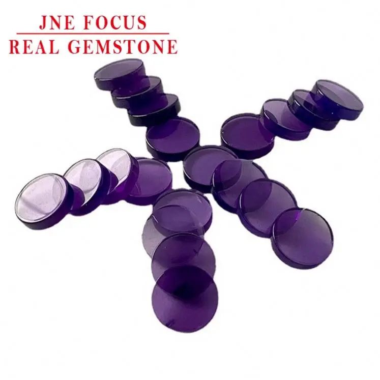 Loose Gemstone Eggs Cross-Border European And American  Piezoelectric Amethyst  Round Ring Gem DIY Ornament Accessories