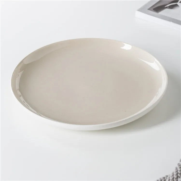 Online selling color glaze factory price custom logo home goods dinner set ceramic charger plates for wedding