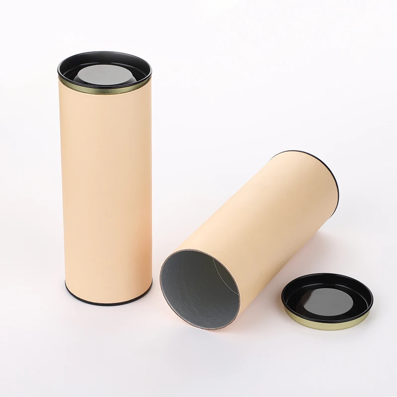custom eco friendly recycled paper core round cylinder food grade tea coffee push up cardboard kraft paper tubes packaging