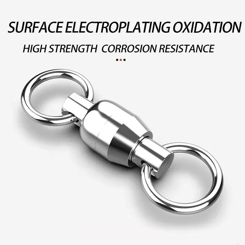 Alpha customized stainless steel Ball bearing swivel with solid ring fishing
