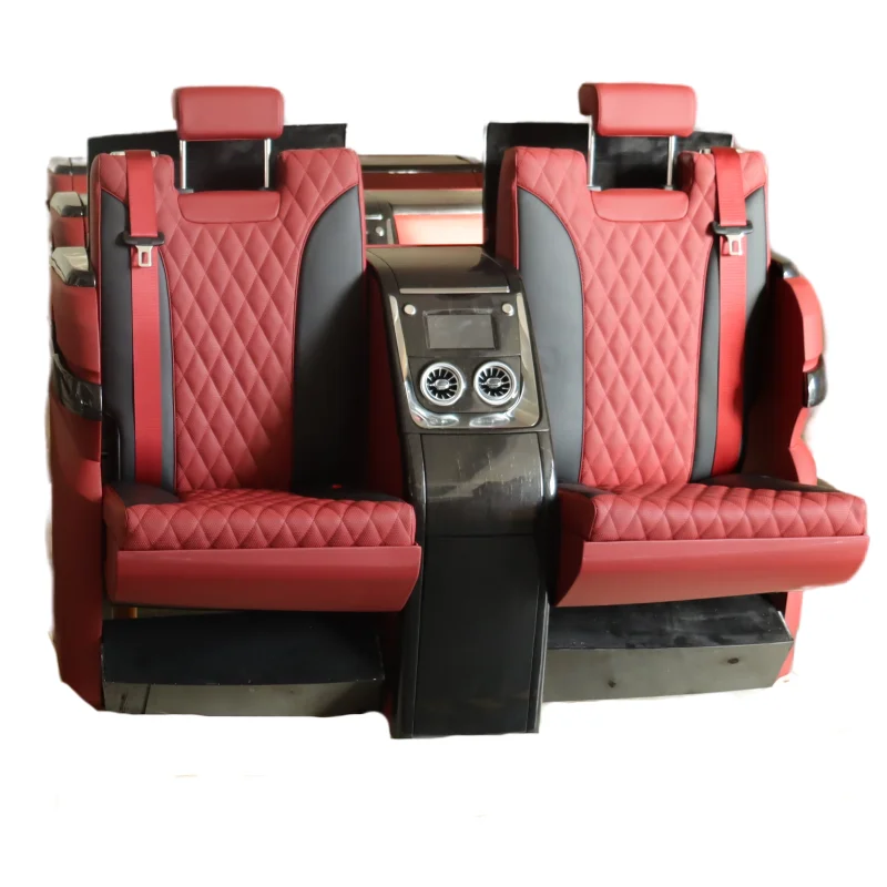 2024 Wholesale Factory  Best Quality Luxury Van seat VIP partition TV bar leather custom car hidden bar seat for Mercededs V
