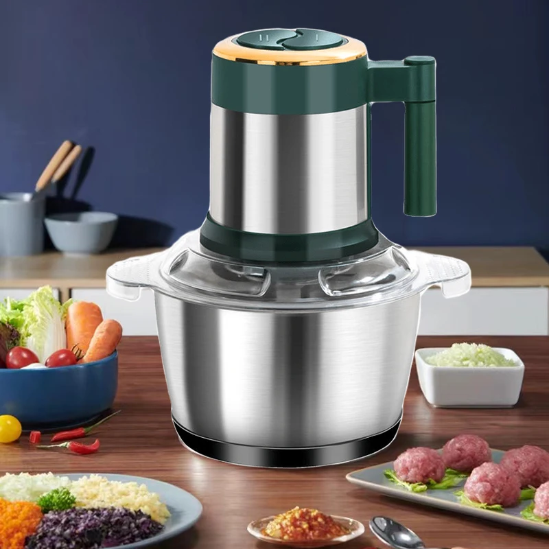 5 Blade Heat And Slip Heat Resistant Meat Chopper Masher And Smasher Electronic Meat Chopper Mini Electric 3L Meat Chopper