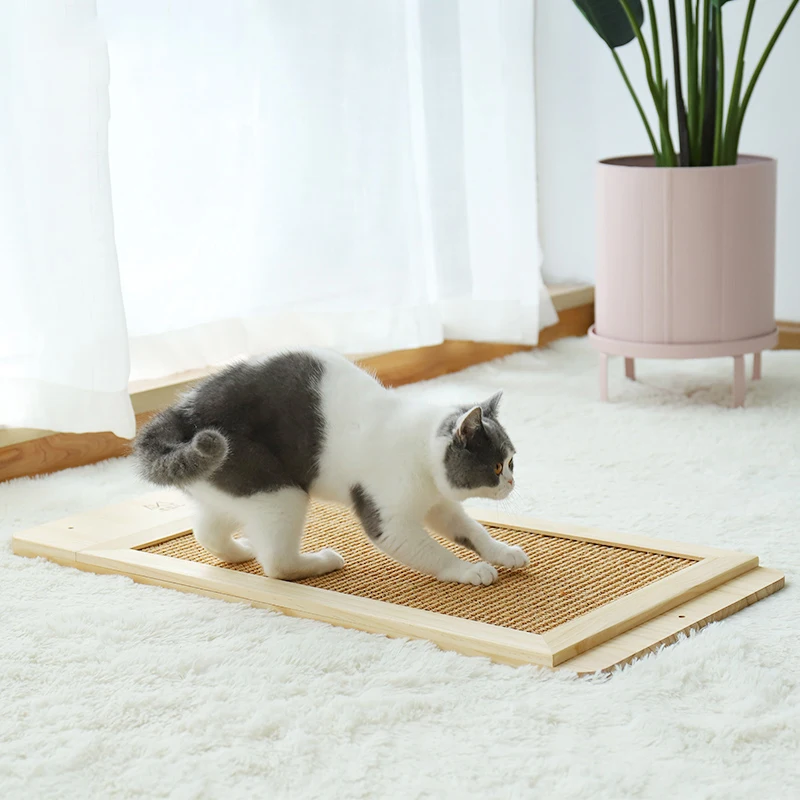 Hot style sisal cat toys new wood modern cat sisal scratcher