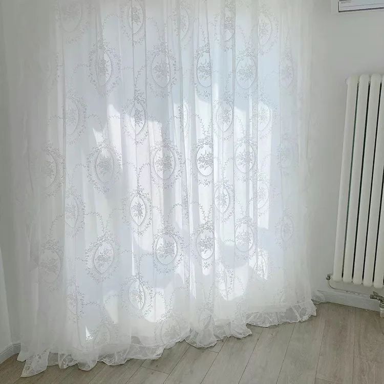 Rideau Transparent Cortinas Blancas Transparente Rideau Voilage Decoration Transparent White Macrame Curtains Rideaux Blanc
