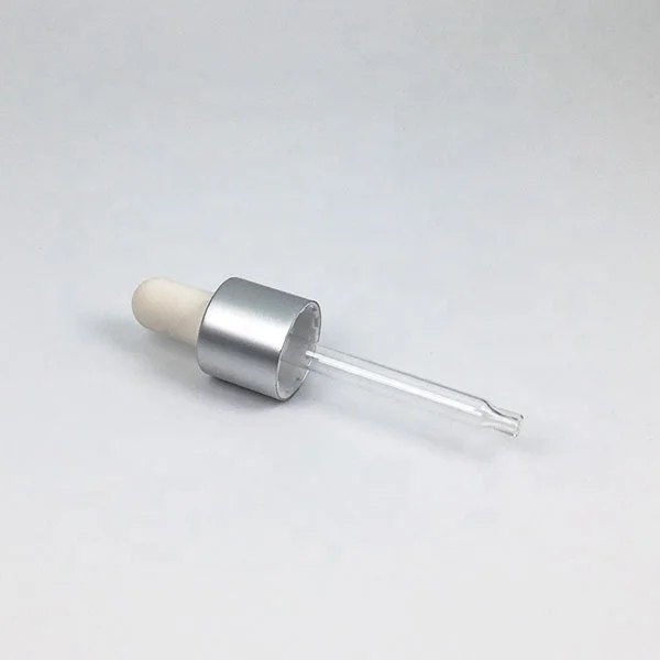 18/415 matt silver aluminum cap dropper