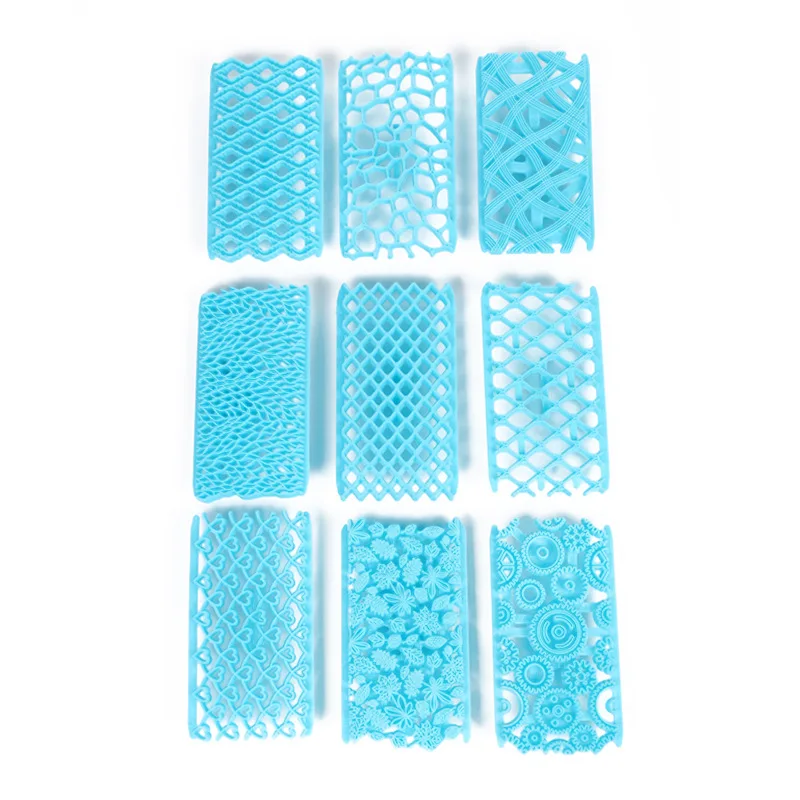 Cake Fondant Embossing Mould Fondant Art Embosser Cookie Cutter Mold For Cake Fondant Cupcake Decoration Imprint Mat Baking Tool
