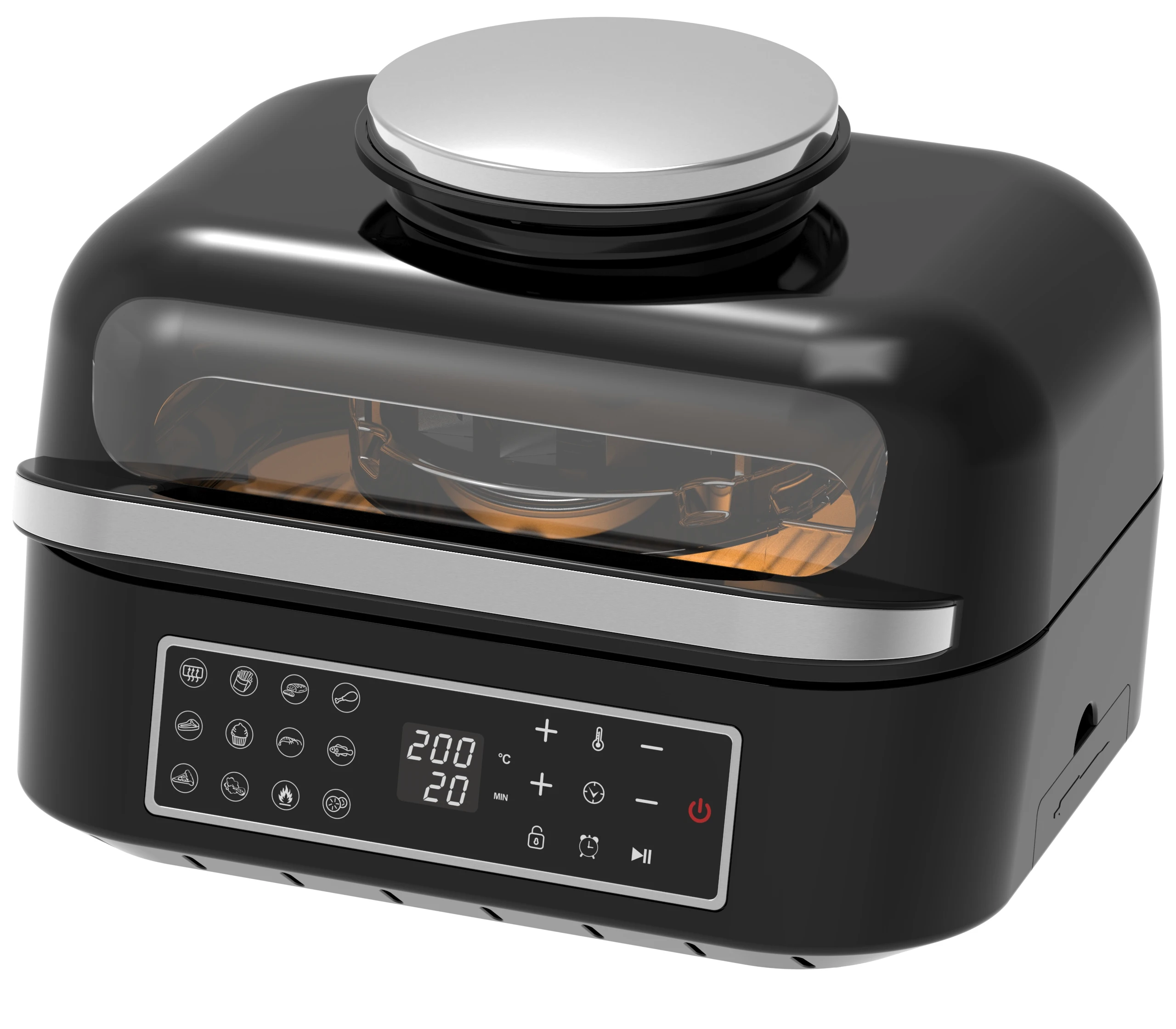 6 in 1 Smokeless air Fryer Grill Combo & Air Fryer with Rack Digital Multi Function air Fryer Grill