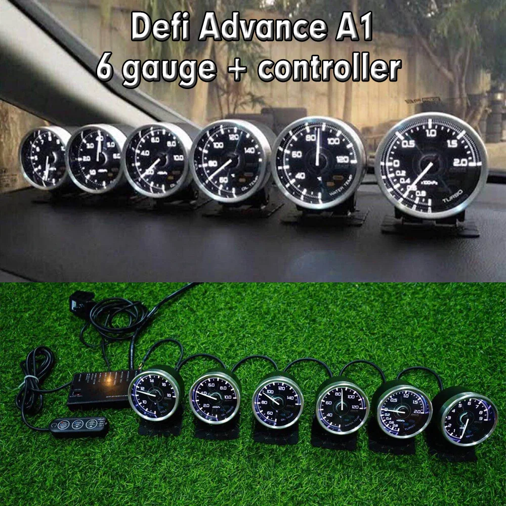 DEFI ADVANCE A1 Gauge 6Link OBD2 meter +controller + ZD Water temp voltage Turbine boost oil temperature oil pressure tachometer