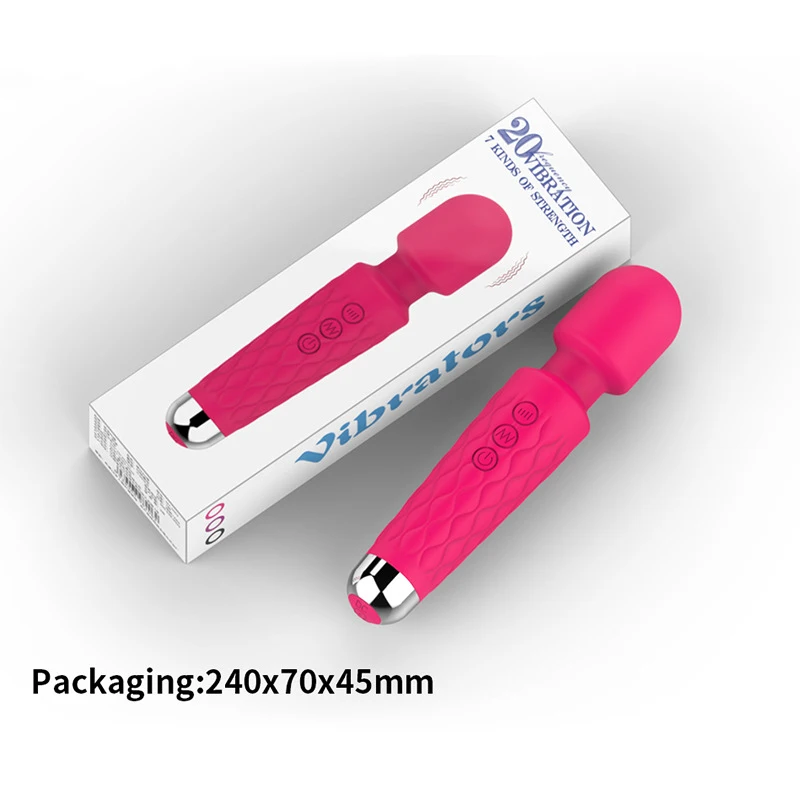 20 Speed Handheld AV Massage Wand Sex Rechargeable Waterproof Vagina Vibrator Sex Toys Women