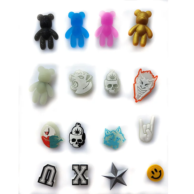 Светящиеся в темноте украшения для обуви из ПВХ Подвески дизайнерские подвески на заказ