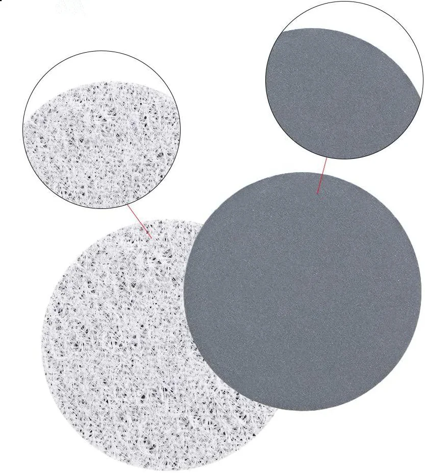 Pangea Black 8 Inch P 60-10000 Round Abrasive Paper Silicon Carbide Hook and Loop for Stone Polishing