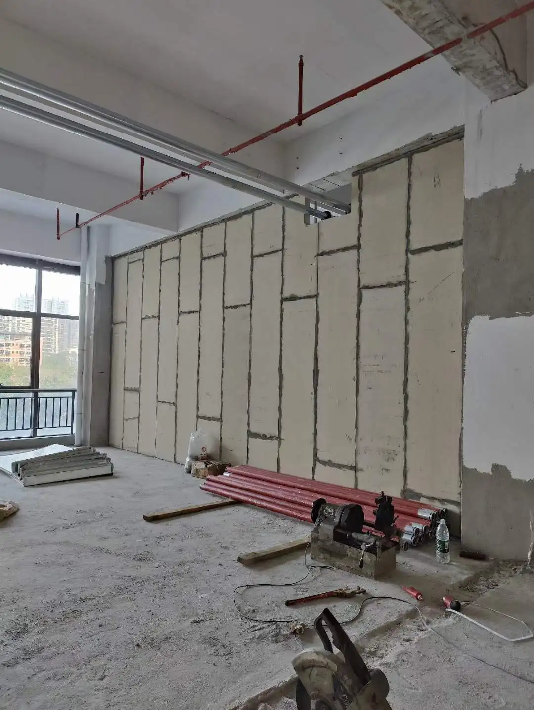 Fireproof/ Waterproof EPS Fiber Cement Sandwich Board Wall Panel for Project/Building/Office/Hotel/Mall