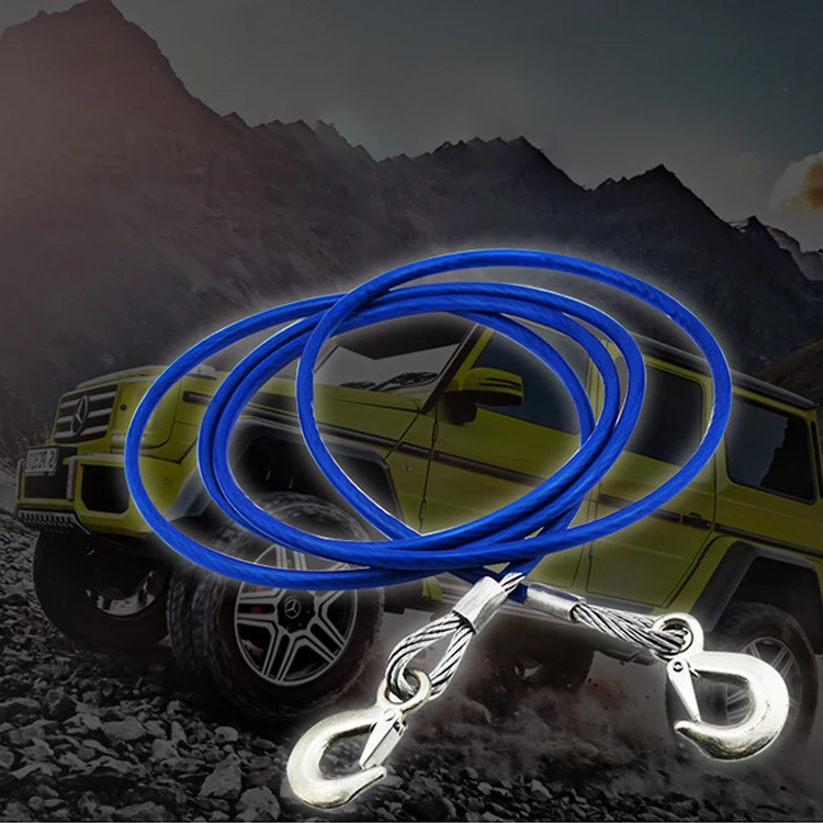 High quality Double Wheel Wire Rope Sheaves Pulley block Car Boat  Marine Steel Towing Rope for Emergency Use